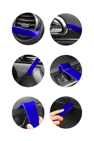 Çantalı Oto Teyp Trim Sökme Aparatı 19 Parça Mavi Radyo Döşeme - 4