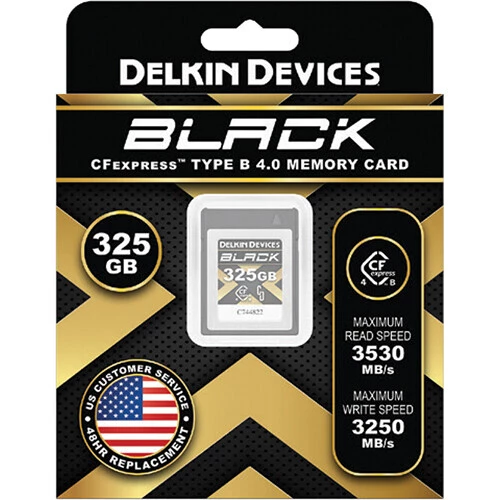 DELKIN BLACK CFEXPRESS TYPE B 4.0 MEMORY CARD 325GB - 2