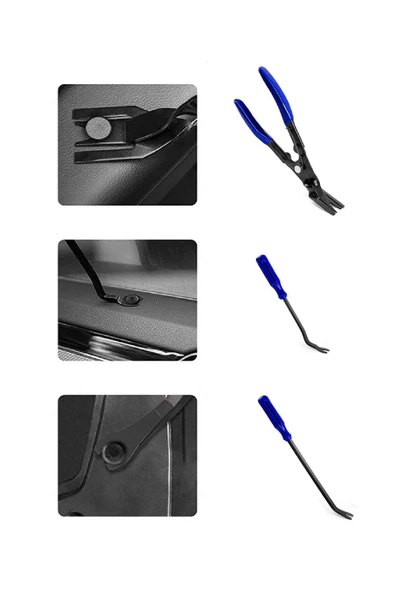 Çantalı Oto Teyp Trim Sökme Aparatı 19 Parça Mavi Radyo Döşeme - 6