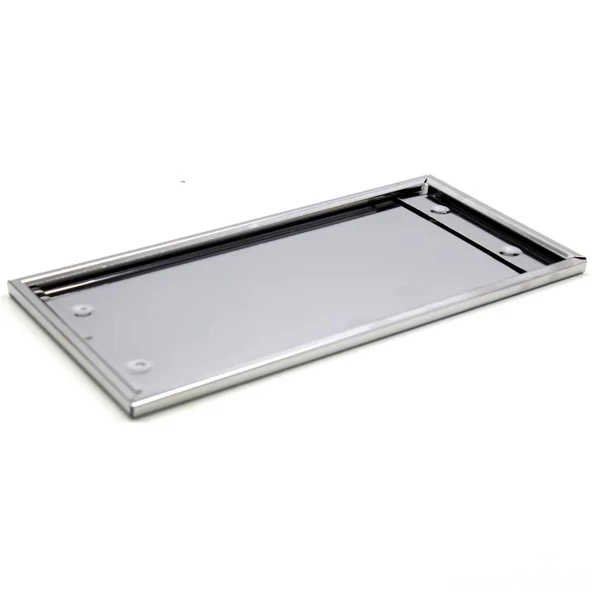 Mega Oto Market Paslanmaz Krom Metal Köşe Plakalık 31Cm X 15.5Cm 2 Adet 357560974 - 2