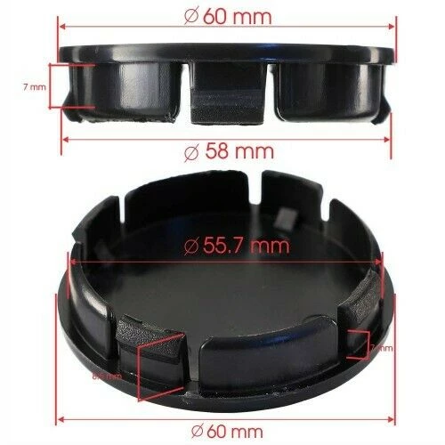 Green Play Tuning Damla Geçme Jant Göbeği 4'lü 55mm - 4