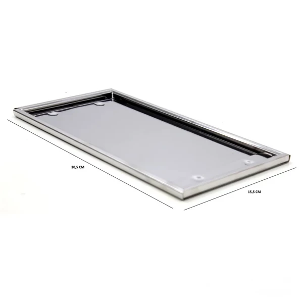 Mega Oto Market Paslanmaz Krom Metal Köşe Plakalık 31Cm X 15.5Cm 2 Adet 357560974 - 4