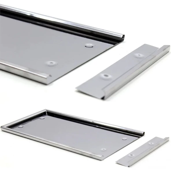 Mega Oto Market Paslanmaz Krom Metal Köşe Plakalık 31Cm X 15.5Cm 2 Adet 357560974 - 3