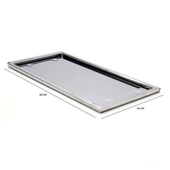 Mega Oto Market Paslanmaz Krom Metal Köşe Plakalık 31Cm X 15.5Cm 2 Adet 357560974 - 6