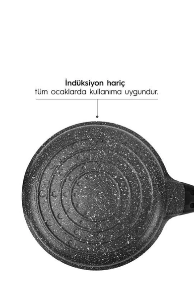 Nehir Granit Siyah Tava Seti 3 Parça - 2