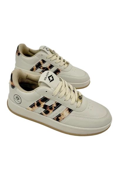 Kadın Bej Ortopedik Taban Cilt Sneaker 037 - 4