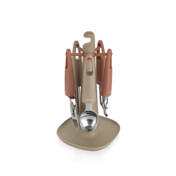 Schafer Easy Standlı Gadget Seti 6 Parça-Pembe/Vizon - Resim 3