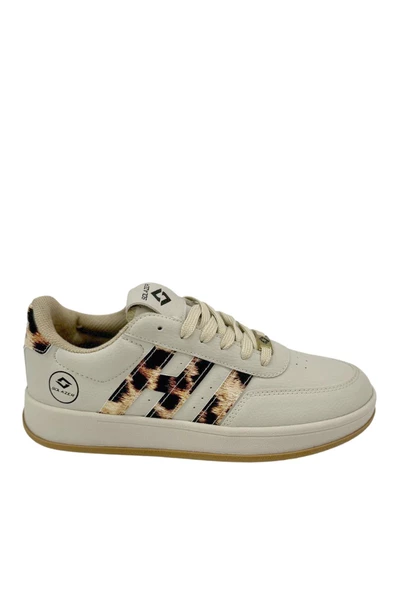 Kadın Bej Ortopedik Taban Cilt Sneaker 037 - 3