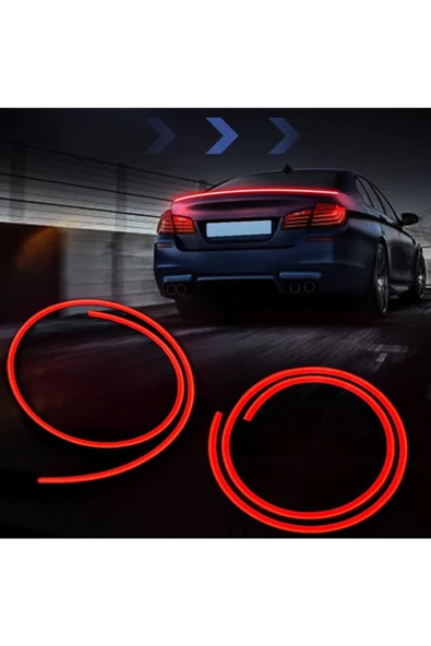Mega Oto Market Led Işıklı Karbon Spoiler FR-103-W 130 cm Animasyonlu Sinyalli Bagaj Üstü Rüzgarlık - 2