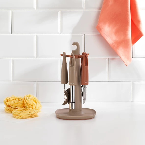 Schafer Easy Standlı Gadget Seti 6 Parça-Pembe/Vizon - Resim 2