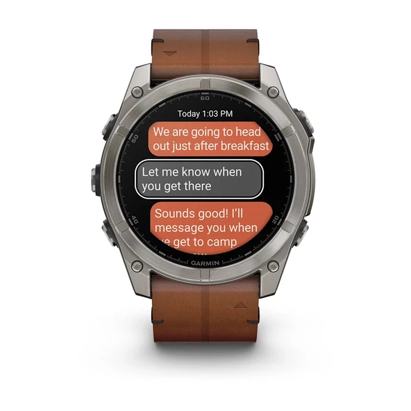 Garmin Fenix 8 – 51mm AMOLED Sapphire Karbon Gri DLC, Deri Kayışlı - 6