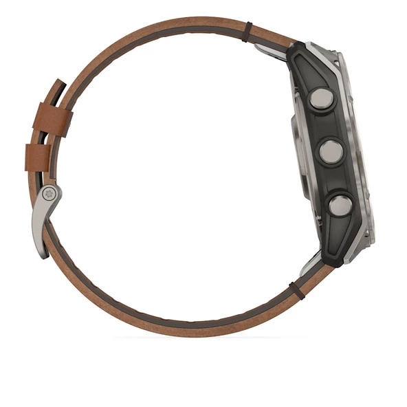 Garmin Fenix 8 – 51mm AMOLED Sapphire Karbon Gri DLC, Deri Kayışlı - 8