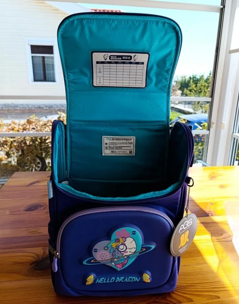 Hello Dragon Okul Çantası Omurga Koruyucu Mor - Resim 4