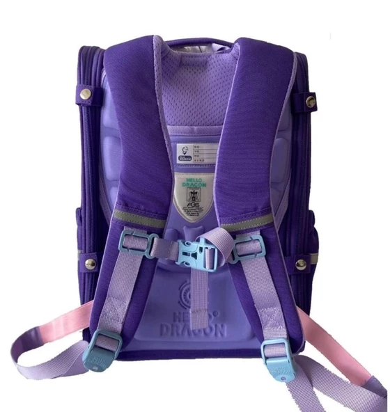 Hello Dragon Okul Çantası Omurga Koruyucu Mor - Resim 2