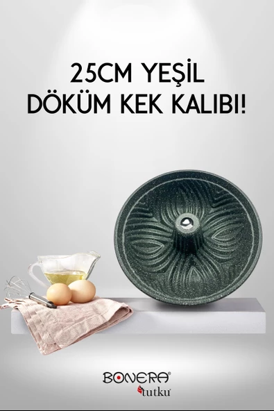 Bonera Desenli 25cm Döküm Yeşil Kek Kalıbı