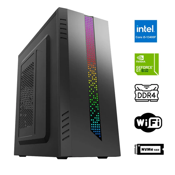 Xaser Xsr920 i5 13400F 16GB Ram 512GB M.2 NVMe SSD 2GB GT610 Masaüstü Ofis Bilgisayarı