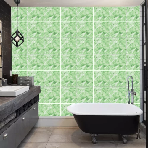 Decohandy 30x30 Cm Pvc Duvar Karosu 4'Lü Paket - Yeşil Mermer - Resim 2