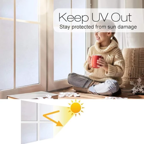 UV Engelleyici Buzlu Cam Filmi 2 Metre x 60 Cm. - Resim 4