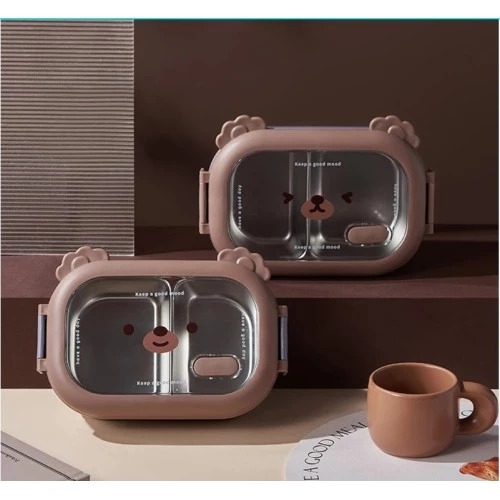 Bölmeli Paslanmaz Çelik Yemek Kutusu - Resim 3