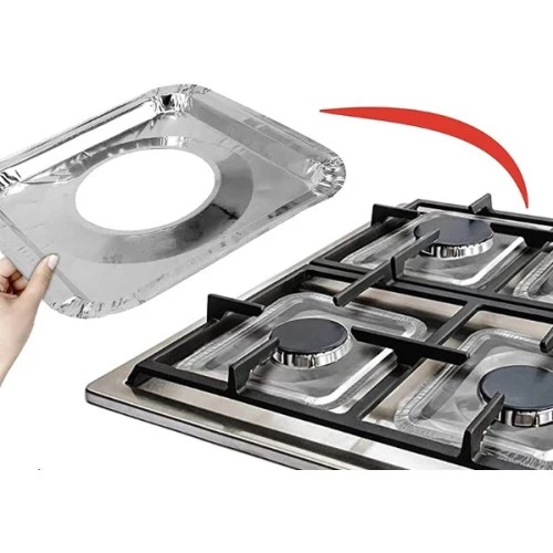 10 Adet Alüminyum Ocak Koruyucu Folyo - Resim 3