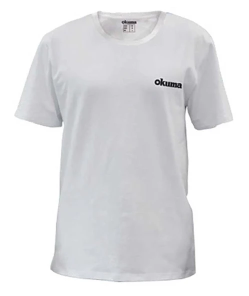 Okuma White Motif Cotton Short Sleeve Shirt