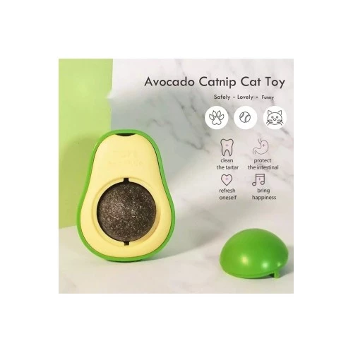 Avokado Tasarımlı Kedi Yalama Topu - Resim 3