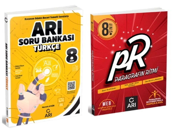 ARI YAYINCILIK 8. SINIF Türkçe Soru Bankası + LGS Hazırlık Paragrafın Ritmi