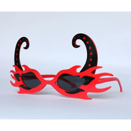 Kırmızı Alevli Parti Gözlüğü - Resim 3