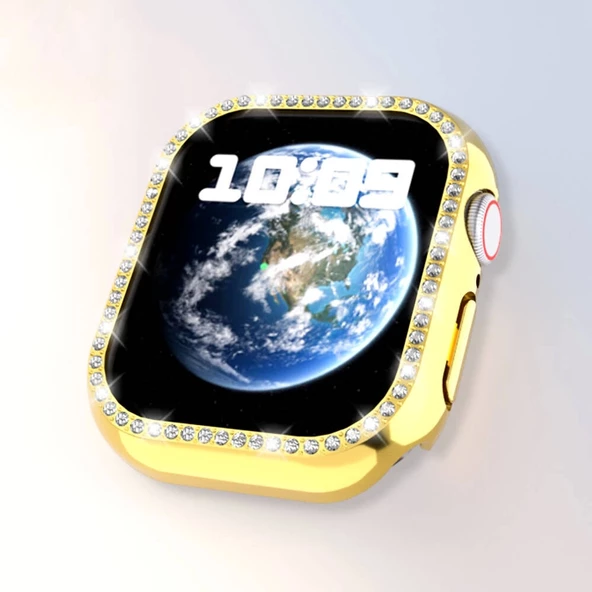Apple Watch 10 46mm Redclick Watch Taşlı Kadın Gard 05 Sert PC Koruyucu - 2