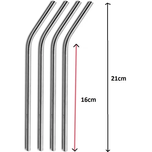 Paslanmaz Çelik Pipet Seti 5 Parça - 2