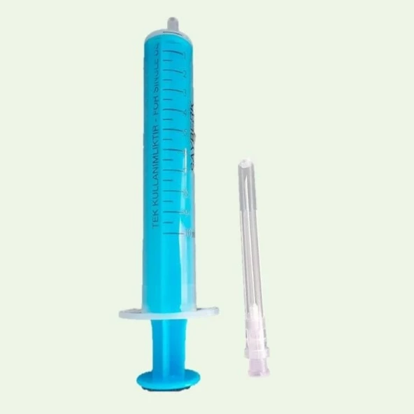 SAYBERK - 10 ML 2 PARÇA PEMBE UZUN İĞNELİ ENJEKTÖR 18G X 38 MM (50 ADET) - 1