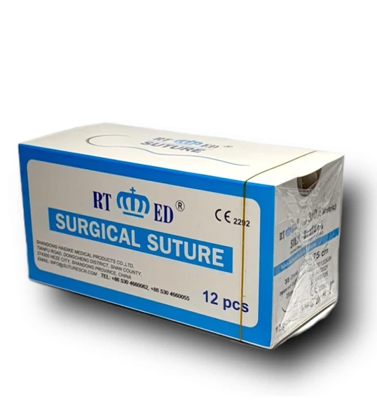 RTMED - İPEK EMİLEMEYEN İĞNESİZ İPLİK 150CM NO:3 12 ADET (1 PAKET) - 1