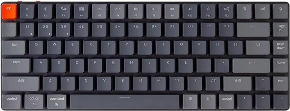 Keychron K3 Ultra-Slim Kablosuz Mekanik Klavye-Bluetooth 5.1-Rgb-Hot-Swappable - Optical Mechanical- Brown Switch- Aluminum Frame - Uk Iso Layout