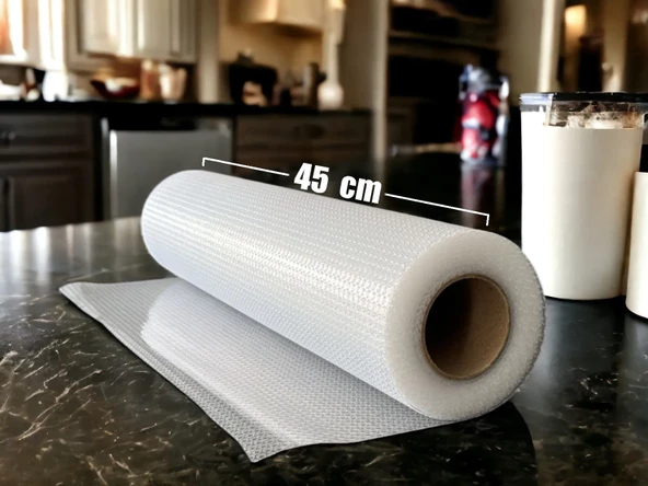 Kitinen Şeffaf Raf, Dolap ve Çekmece Örtüsü (45 cm x 10 Metre) - 2