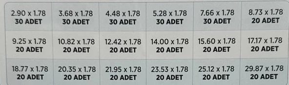 1.78 MM ORİNG SETİ 70 SHORE - Resim 2