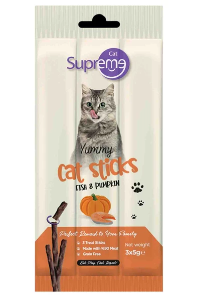 Supreme Cat Ton Balıklı Ve Bal Kabaklı Çubuk 3x5gr