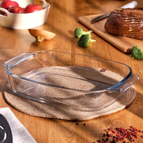 EMSAN MONO BOROSİLİKAT FIRIN KABI 2,7L RENKSİZ - 4