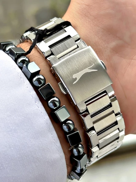 Slazenger SL.09.2378.01 Çelik Kordon Erkek Kol Saati - Resim 2