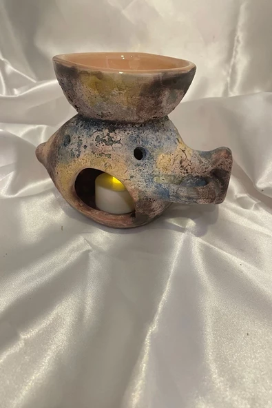 Buhardanlık Seramik Eskitme Buhurdanlık Büyük Anfora - Resim 4