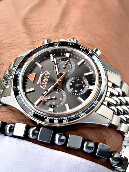 Slazenger SL.09.2417.2.02 Çelik Kordon Erkek Kol Saati - Resim 3