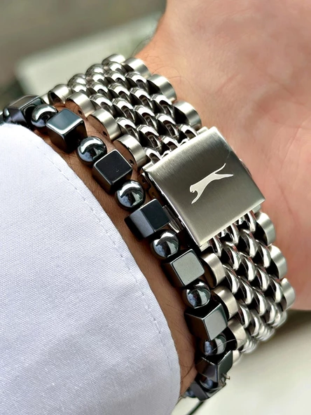 Slazenger SL.09.2417.2.03 Çelik Kordon Erkek Kol Saati - Resim 4