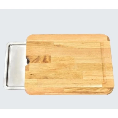 Pratik Tepsili Ahşap Kesme Tahtası - Resim 2