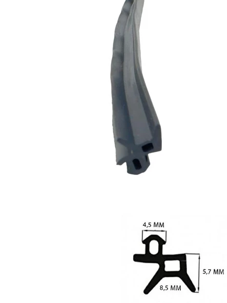 Contacall % 100 Kauçuk Yağlı Pvc Kapı Pencere Fitili Değişim Contası Siyah 10 Metre - Resim 2