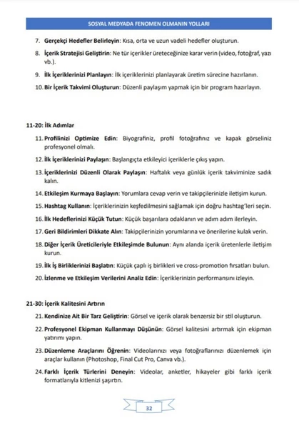 100 Adımda FENOMEN Olmanın Yolları Kitabı - 4