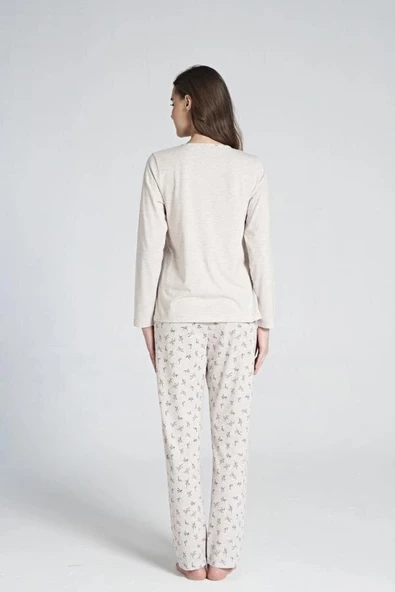 Pijadore Kadın Uzun Kol Pijama Takım 1711 - Resim 3