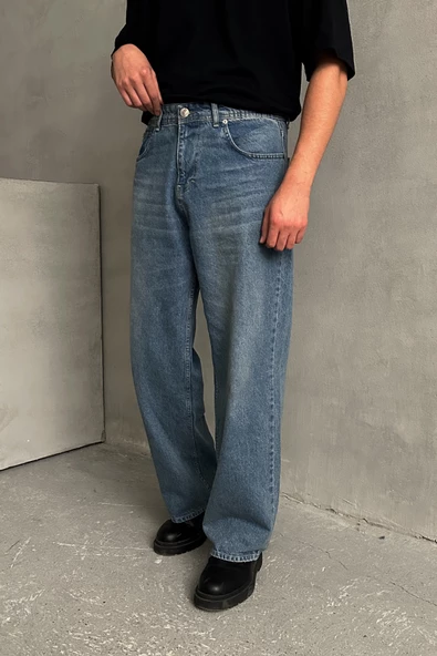 Erkek Ekstra Baggy Jean Pantolon