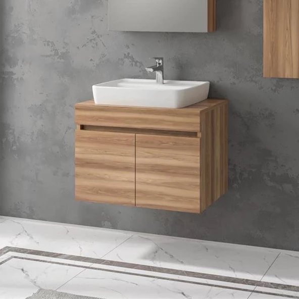 Denko Etna 65 cm MDF Hazar Banyo Dolabı Alt Modül, Lavabo