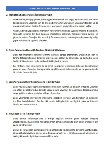 100 Adımda FENOMEN Olmanın Yolları Kitabı - 3