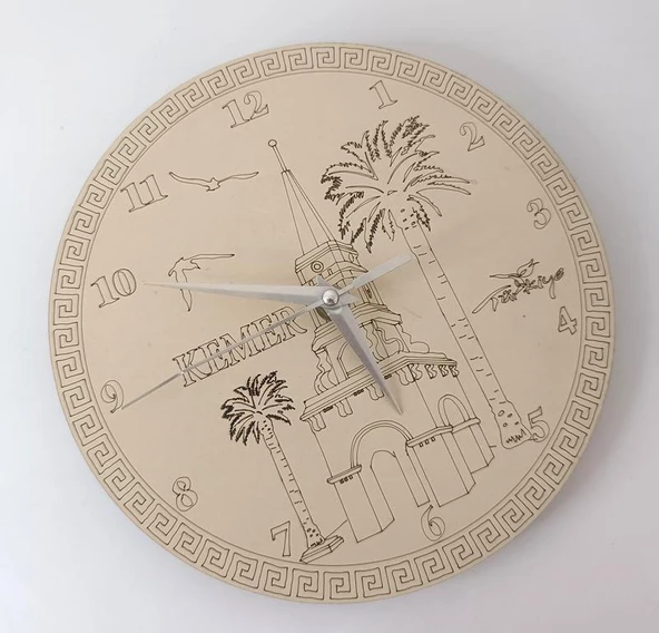 Saat Tabak Ayyıldız Duvar Süsü Masa Saati Analoğ Biblo Dekor Seramik - 4