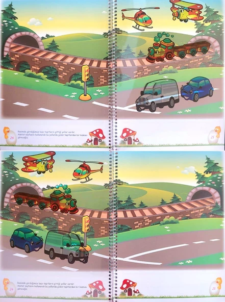 4 - 7 Yaş Ada ile Arda Öğreniyor Okul Öncesi Eğitim Seti - 10 Kitap - 536 Sayfa - Spiralli - 4